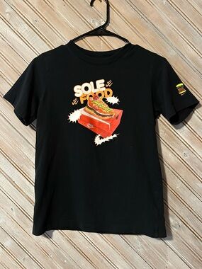 Nike Retro Embroidered Burger Logo ' 'Sole Food' Shoe Graphic Short Sleeve